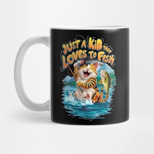 Whiskered Purrfection: A Feline Fishermans Delight Mug